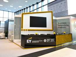 Выставочный стенд Биржа деловых контактов ERNST&YOUNG на ПМЭФ-2019
