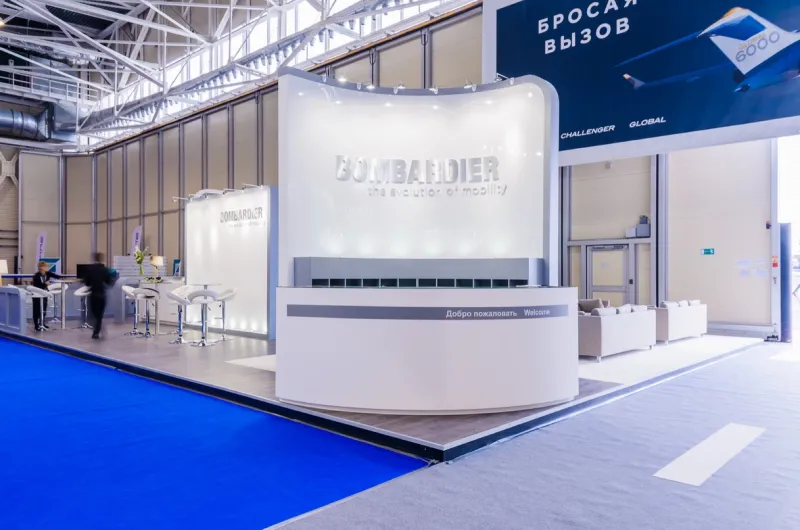 Выставочный стенд Bombardier на выставке Jet Expo, Москва, 2015 — фото 1