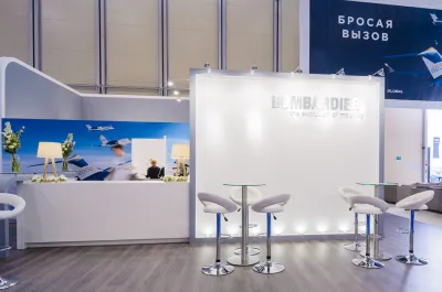 Выставочный стенд Bombardier на выставке Jet Expo, Москва, 2015 — фото 3