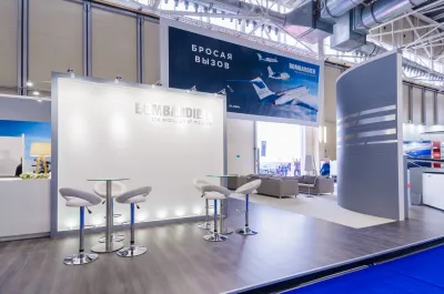 Выставочный стенд Bombardier на выставке Jet Expo, Москва, 2015 — фото 4