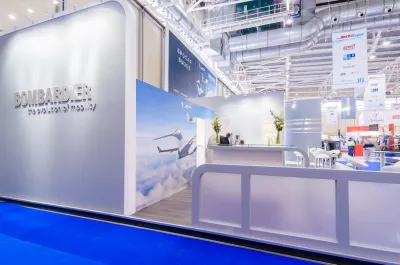 Выставочный стенд Bombardier на выставке Jet Expo, Москва, 2015 — фото 6
