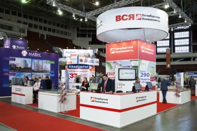 Выставочный стенд Петербургская Недвижимость на выставке Жилищный проект, Санкт-Петербург, 2015 — фото 2