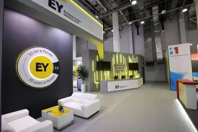 Выставочный стенд Биржа деловых контактов ERNST&YOUNG на выставке РИФ-, Сочи, 2019 — фото 2