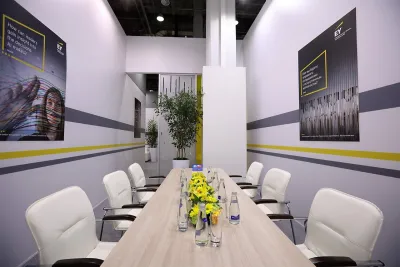 Выставочный стенд Биржа деловых контактов ERNST&YOUNG на выставке РИФ-, Сочи, 2019 — фото 13