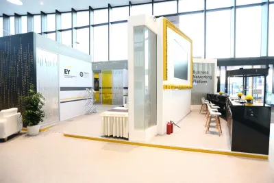 Выставочный стенд Биржа деловых контактов ERNST&YOUNG на выставке ПМЭФ-, Санкт-Петербург, 2019 — фото 4