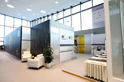 Выставочный стенд Биржа деловых контактов ERNST&YOUNG на выставке ПМЭФ-, Санкт-Петербург, 2019 — фото 5