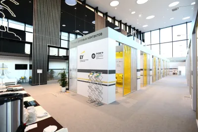 Выставочный стенд Биржа деловых контактов ERNST&YOUNG на выставке ПМЭФ-, Санкт-Петербург, 2019 — фото 7