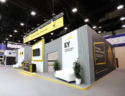 Выставочный стенд Биржа деловых контактов ERNST&YOUNG - 2 на выставке ПМЭФ-, Санкт-Петербург, 2019 — фото 6