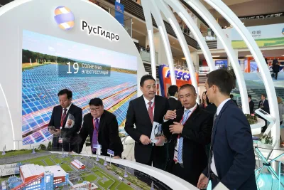 Выставочный стенд РусГидро на выставке ВЭФ, Владивосток, 2018 — фото 2