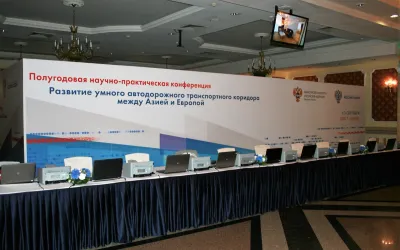 Выставочный стенд стандартные стенды,сцена, регистрация, вход на выставке НПК Дороги России, Республика Татарстан, 2016 — фото 6