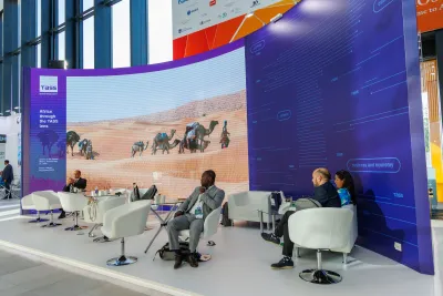 Выставочный стенд ТАСС на выставке Россия — Африка 2023, Санкт-Петербург, 2023 — фото 4