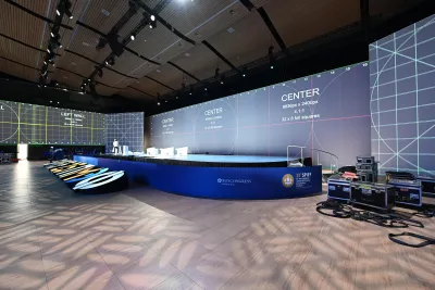 Выставочный стенд Пленарный зал на выставке ПМЭФ - 2022, Санкт-Петербург, 2022 — фото 2