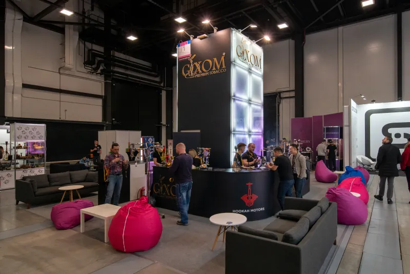 Выставочный стенд Gixom на выставке Hookah Club Show 2020, Москва, 2020 — фото 1