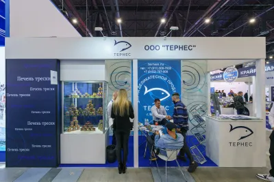 Выставочный стенд Русская рыбопромышленная компания на выставке Seafood Expo Russia 2023, Санкт-Петербург, 2023 — фото 4