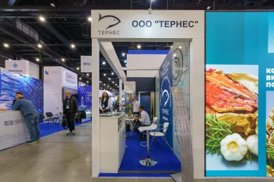 Выставочный стенд Русская рыбопромышленная компания на выставке Seafood Expo Russia 2023, Санкт-Петербург, 2023 — фото 5