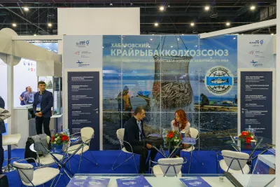Выставочный стенд Русская рыбопромышленная компания на выставке Seafood Expo Russia 2023, Санкт-Петербург, 2023 — фото 7