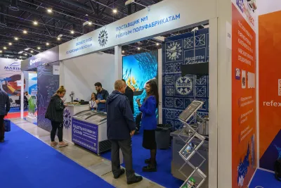 Выставочный стенд Рецепты Океана на выставке Seafood Expo Russia 2023, Санкт-Петербург, 2023 — фото 3