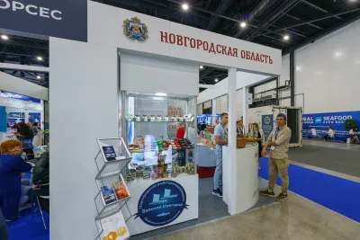 Выставочный стенд Новгородская область на выставке Seafood Expo Russia 2023, Санкт-Петербург, 2023 — фото 2