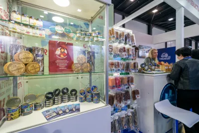 Выставочный стенд Новгородская область на выставке Seafood Expo Russia 2022, Санкт-Петербург, 2022 — фото 2
